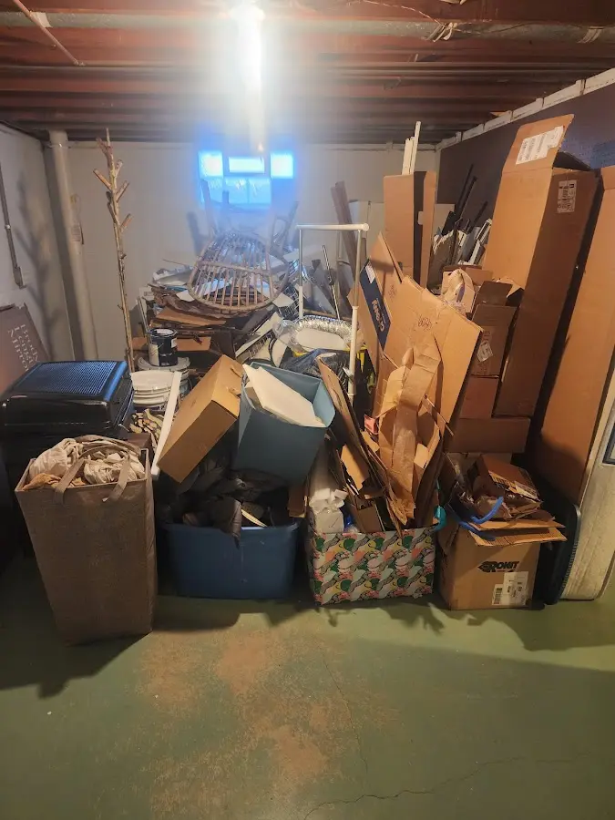 Roll-off dumpster container at job site for Yard Waste Dumpster Rental in Perryville